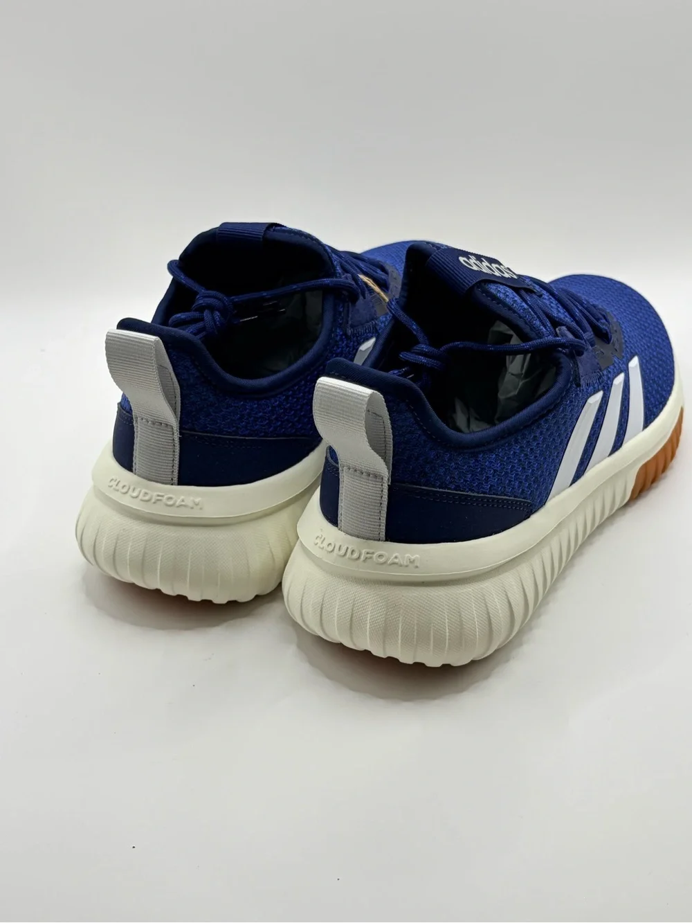 adidas Kaptir 4.0 Royal Blue Knit Sneakers with White Stripes